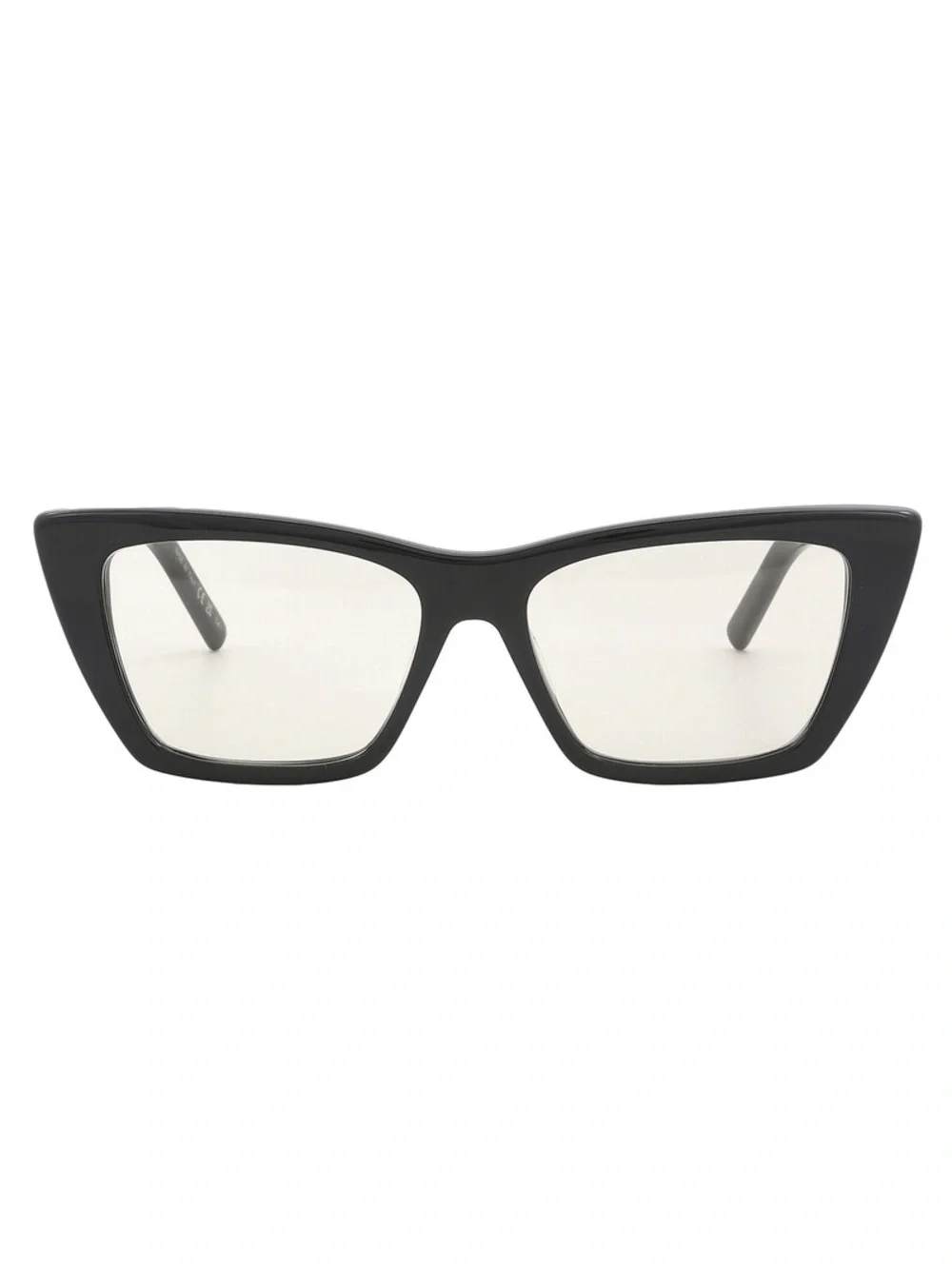 YSL Yves Saint Laurent Black Frame Sunglasses with Beige Lenses